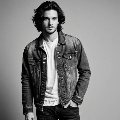 Young Man in Denim Jacket Portrait
