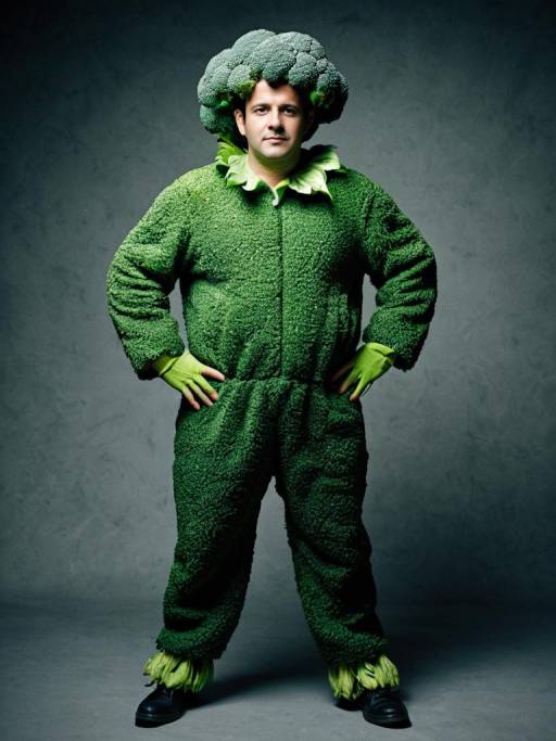 Photorealistic Broccoli Costume Cosplay Portrait