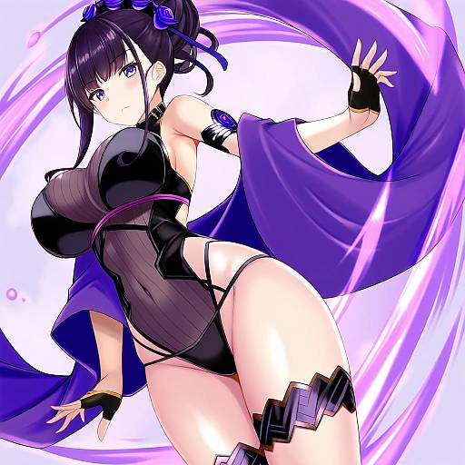 Illustration of Murasaki shikibu (swimsuit rider) (fate), fate/grand order in the style of Sogaya