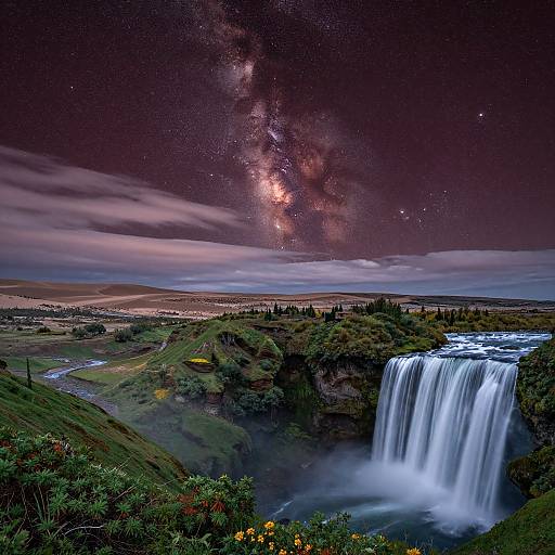 Photorealistic Celestial Landscape Scene