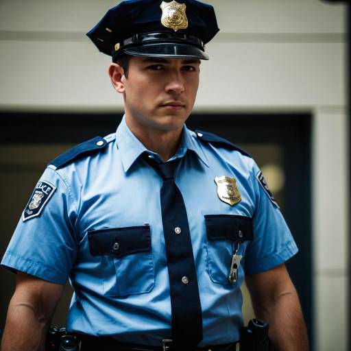 Realistic Male Cop Costume Portrait