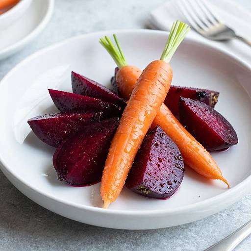 Minted Beets and Carrots Side Dish
