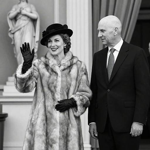 Elegant Black-and-White Portrait of a Couple