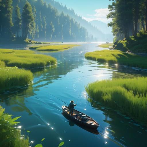 Trout Fishing in a Luminous River
