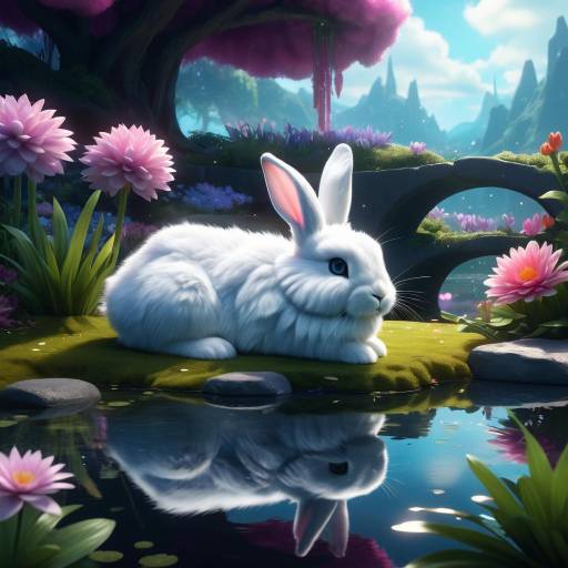Luna the Rabbit by the Sparkling Pond Luna the Rabbit by the Sparkling Pond