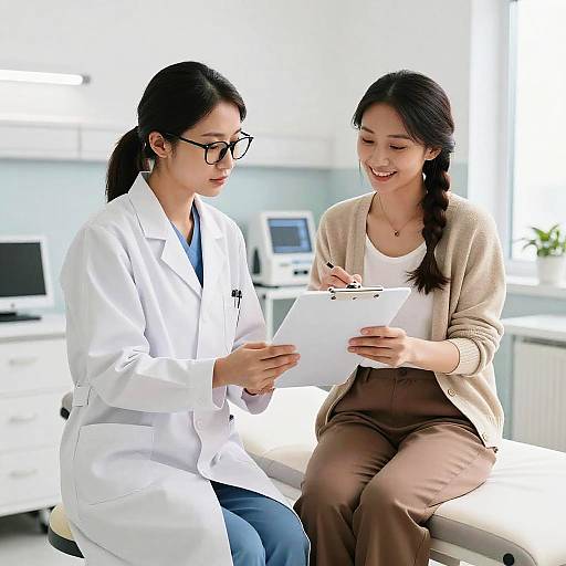 Two Women in Modern Medical Office