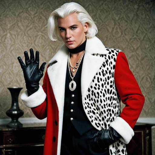Man in Cruella-inspired Costume