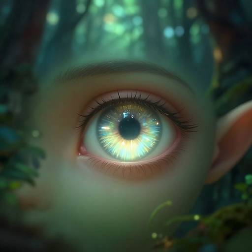 Enchanting Elf Eyes in Forest