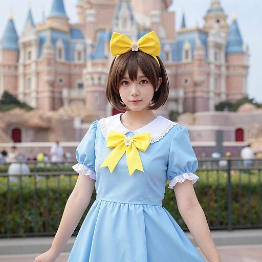 Disney-Inspired Blue Dress Cosplay