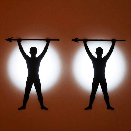 Silhouetted Figures on Vibrant Surface