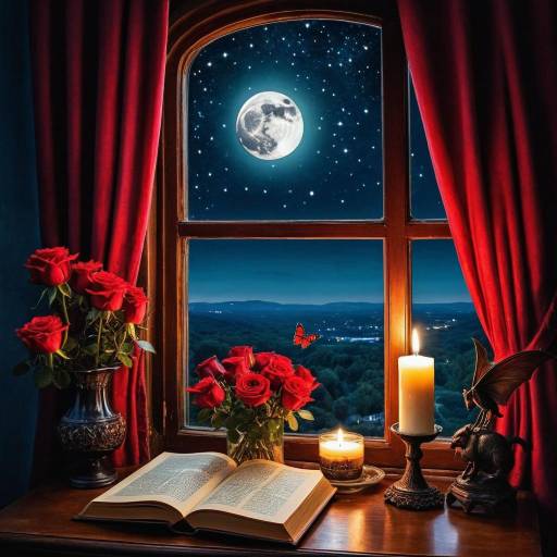 Nocturnal Serenity: A Floral Night Scene