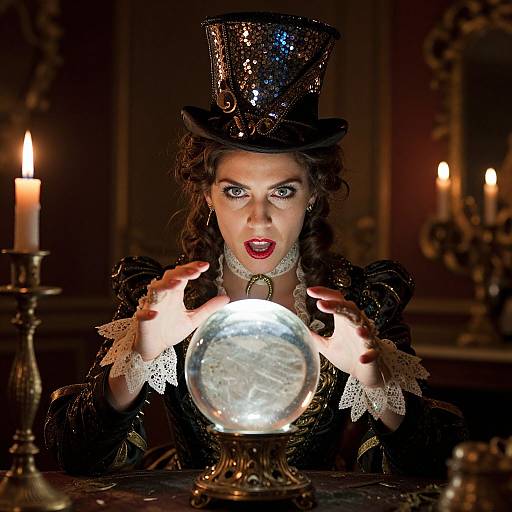 Hyperrealistic Female Magician Portrait