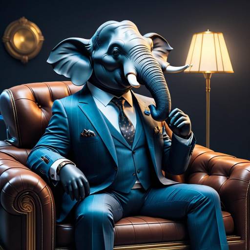 Anthropomorphic Elephant in Business Suit