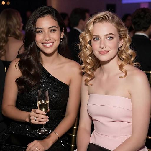Elegant Evening: Two Women at Event
