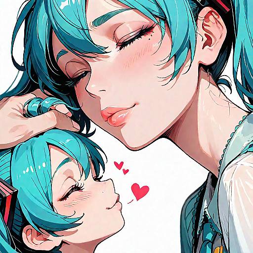 Chibi Hatsune Miku Joyful Headpat