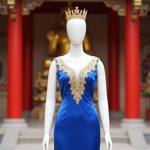 Mannequin in Royal Blue Dress