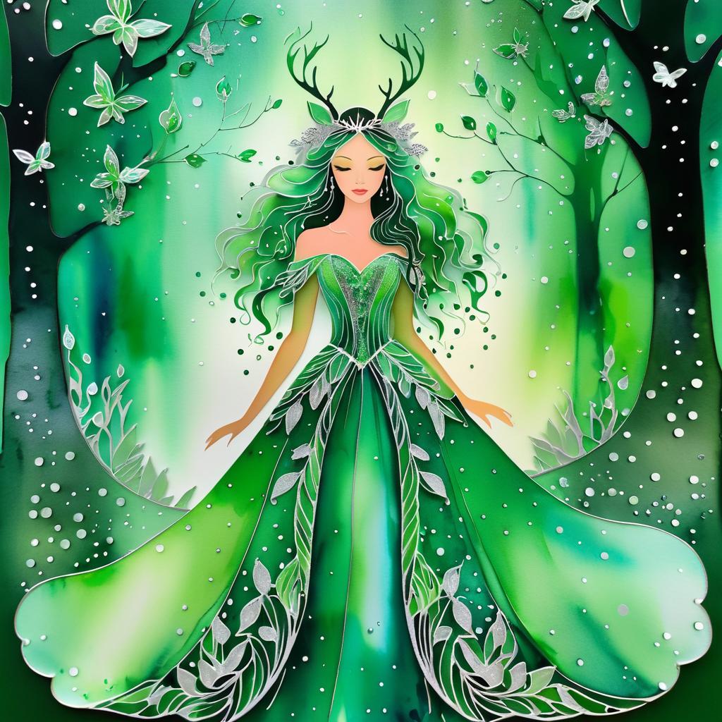 Enchanted Forest Guardian in Dreamy Colors