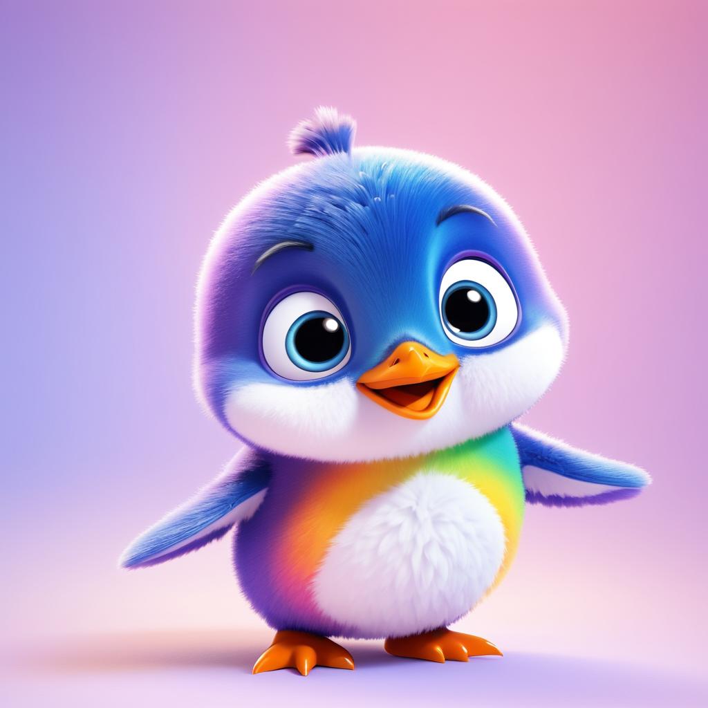 Adorable Pixar-Style Baby Penguin Creation