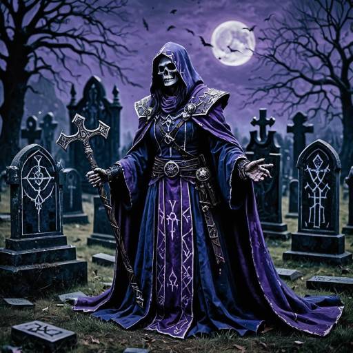 Twilight Necromancer in Haunted Graveyard