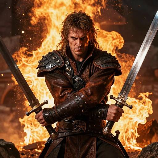 Dante Dual Swords Battle Scene