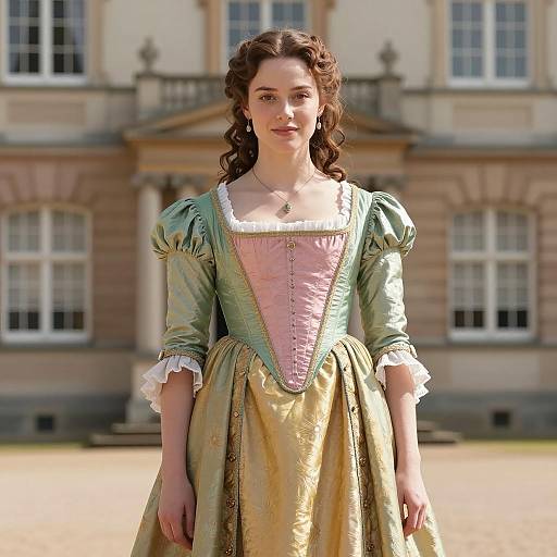 Elegant Bridgerton-Inspired Costume Portrait