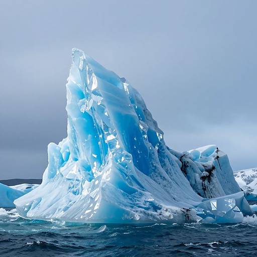 Majestic Luminous Crystalline Glacier