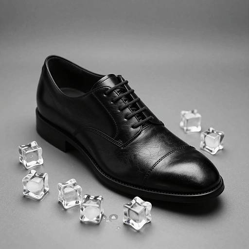 Monochrome Black Leather Shoe Elegance