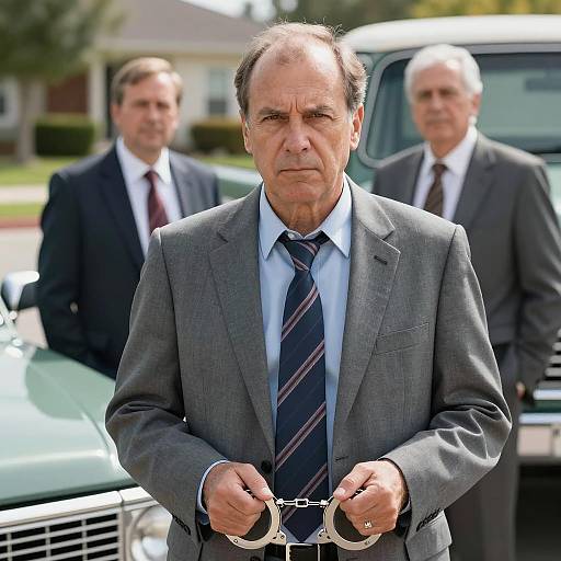 Serious Middle-Aged Man in Suits