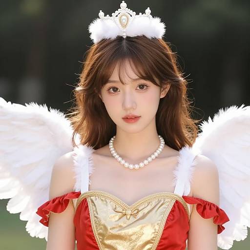 Regal Girl with White Crown