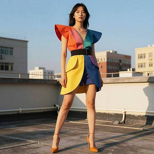 Futuristic High-Fashion Rooftop Shoot