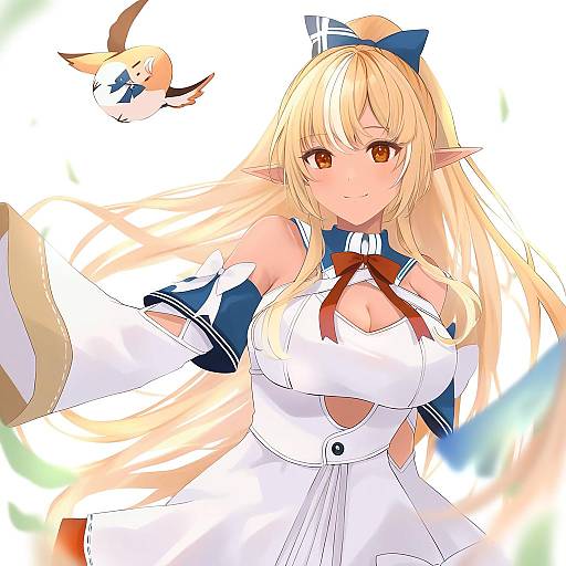 Illustration of Elfriend (shiranui flare), hololive in the style of Watanuki (enu)