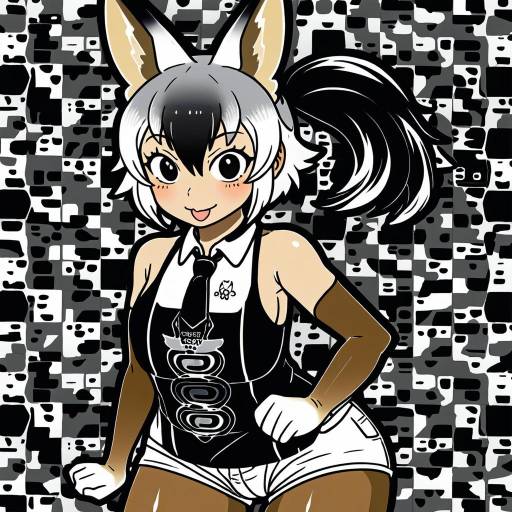 Illustration of Aardwolf (kemono friends), kemono friends in the style of Charin