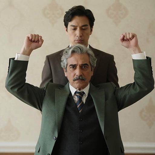 Intense Portrait of Two Stylish Men