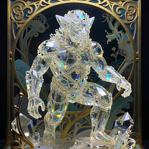 Crystalline Golem in Art Nouveau