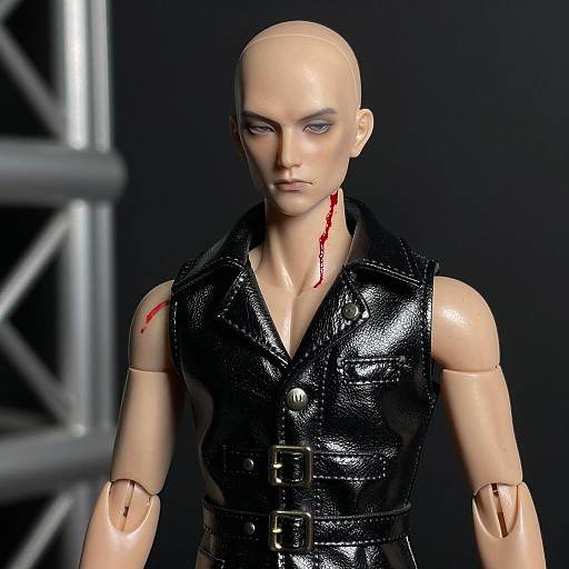 Eerie Humanoid with Bloodstained Vest