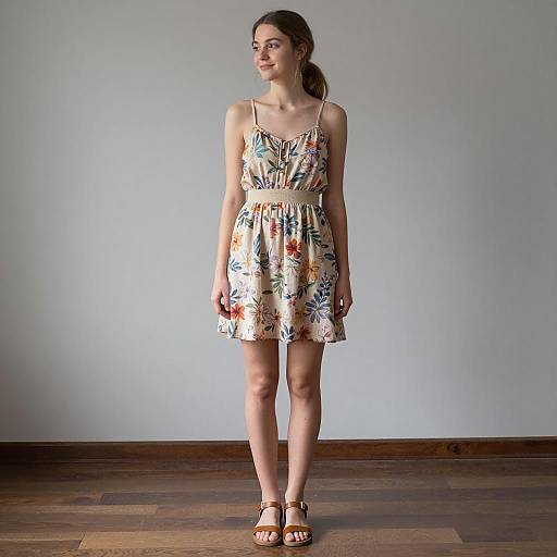 Young Woman in Floral Sundress