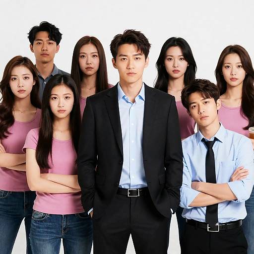 Group Portrait of Stylishly Dressed Individuals