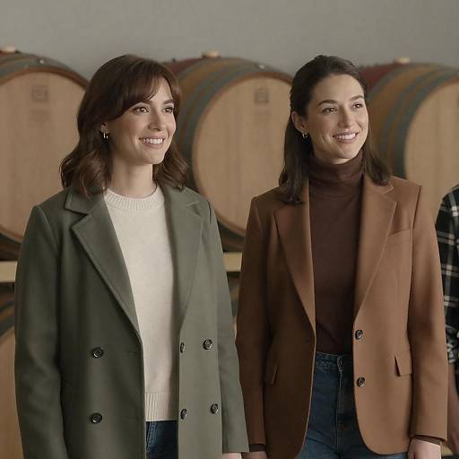 Cheerful Women in Rustic Room Setting