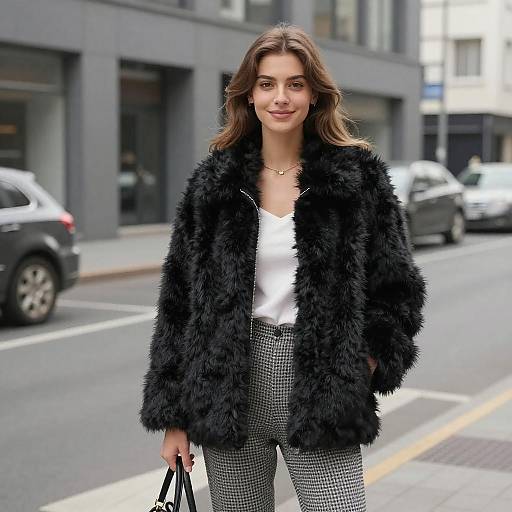 Chic Woman on Urban Street