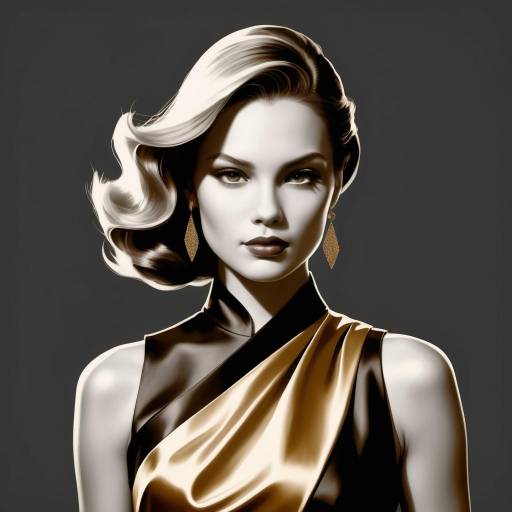 Glamorous Portrait in Duotone Elegance