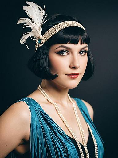 Flapper Dance Costume Studio Headshot