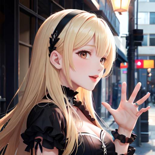 Aesthetic Portrait of Misa Amane Outdoors