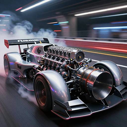 Futuristic V20 Engine Race Cars