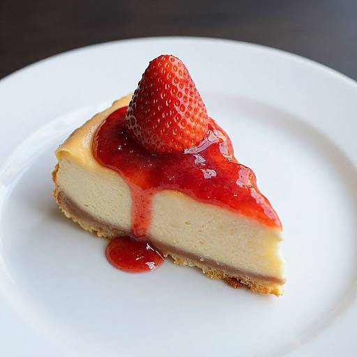 Creamy Cheesecake with Strawberry Topping