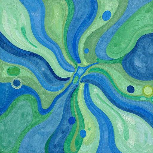 Vibrant Abstract Flowing Nature Art