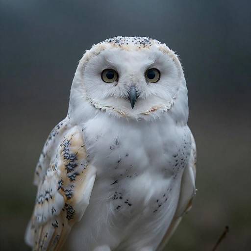 Close-up of Ghostly White Owl