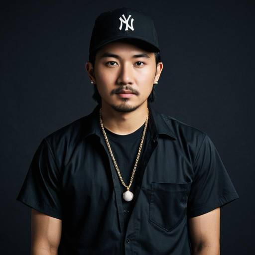 Asian Man in Cholo Style Outfit