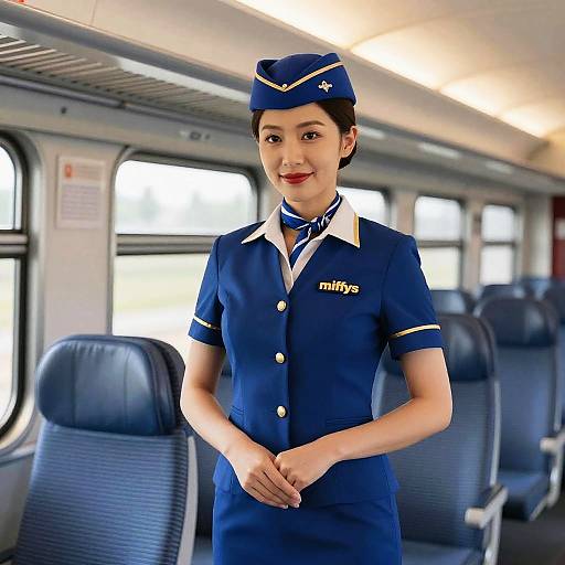 Smiffys Air Hostess on Train