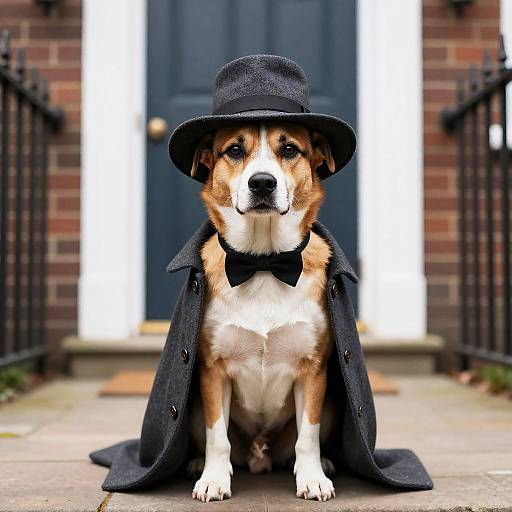 Dog as Sherlock Holmes Realistic Photo