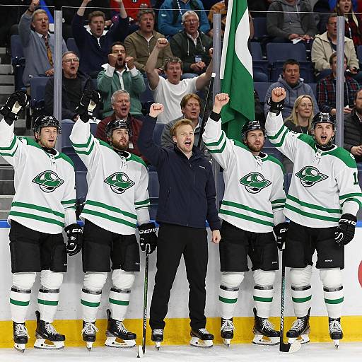 Celebration in Ice Hockey Stadium Scene
